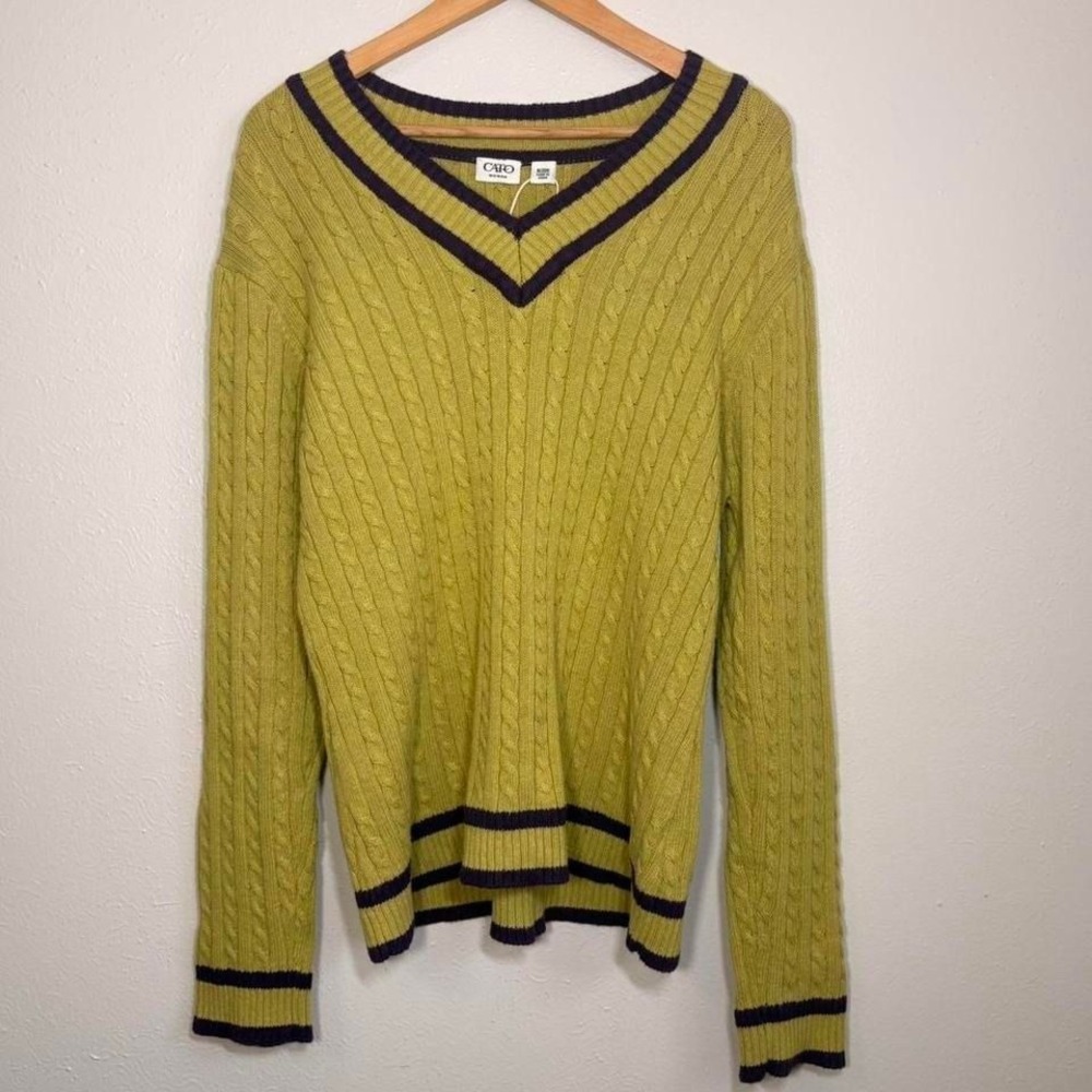 Vintage‎ Y2K Cato Preppy Cable knit Long Sleeve Size 18/20 Academia Sweater